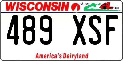 WI license plate 489XSF