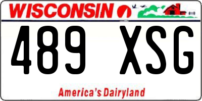 WI license plate 489XSG