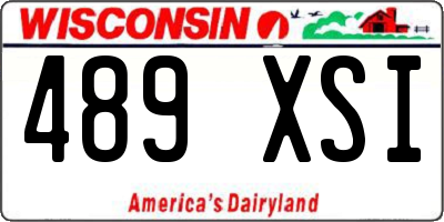 WI license plate 489XSI