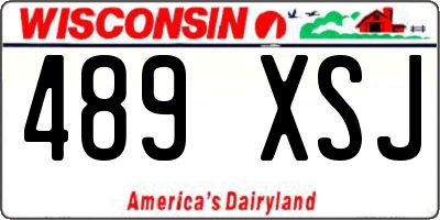 WI license plate 489XSJ