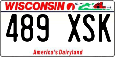 WI license plate 489XSK