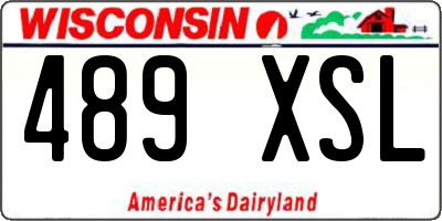 WI license plate 489XSL