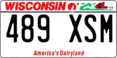 WI license plate 489XSM