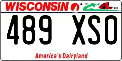 WI license plate 489XSO