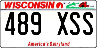 WI license plate 489XSS