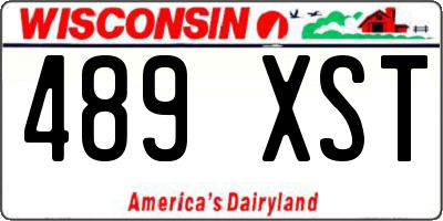 WI license plate 489XST
