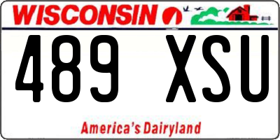WI license plate 489XSU