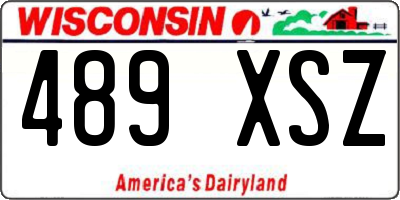 WI license plate 489XSZ