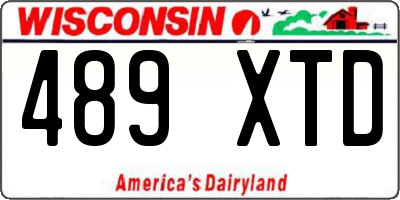 WI license plate 489XTD