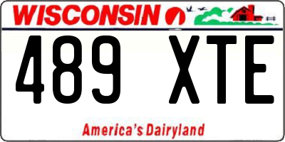WI license plate 489XTE