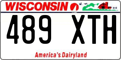 WI license plate 489XTH