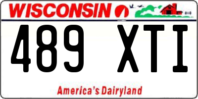 WI license plate 489XTI