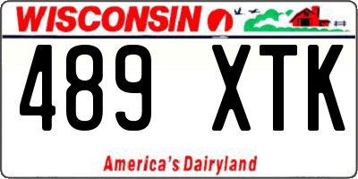 WI license plate 489XTK