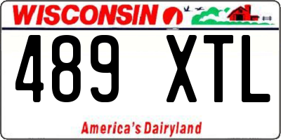 WI license plate 489XTL