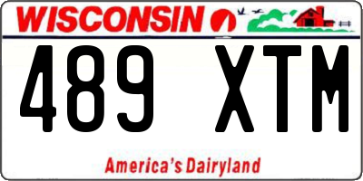 WI license plate 489XTM
