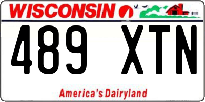 WI license plate 489XTN