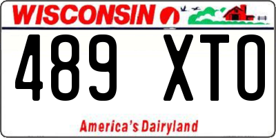 WI license plate 489XTO
