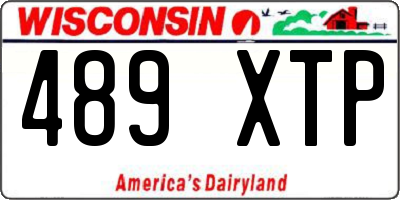 WI license plate 489XTP