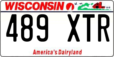 WI license plate 489XTR