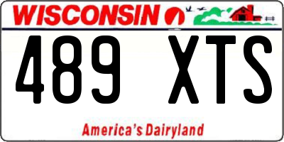 WI license plate 489XTS