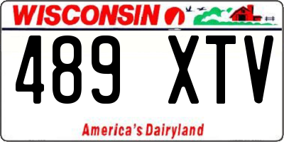 WI license plate 489XTV