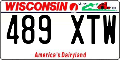 WI license plate 489XTW