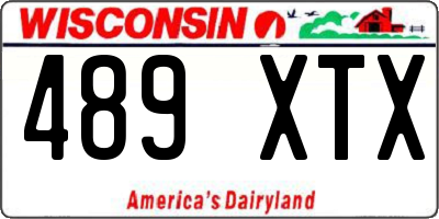WI license plate 489XTX