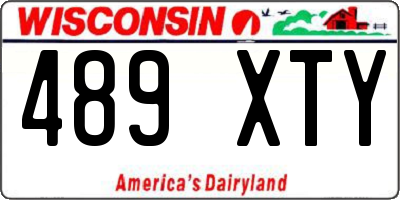WI license plate 489XTY