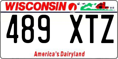 WI license plate 489XTZ
