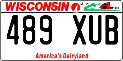 WI license plate 489XUB