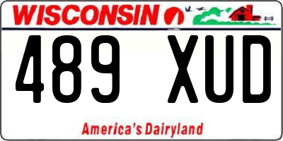 WI license plate 489XUD