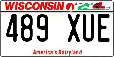 WI license plate 489XUE