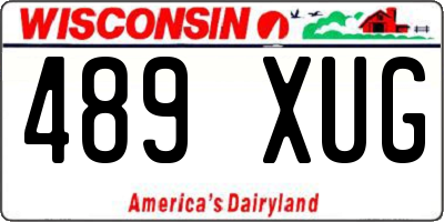 WI license plate 489XUG