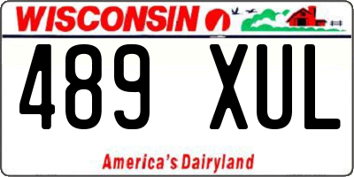 WI license plate 489XUL