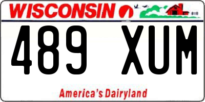 WI license plate 489XUM