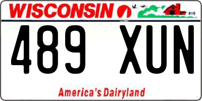 WI license plate 489XUN