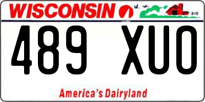 WI license plate 489XUO