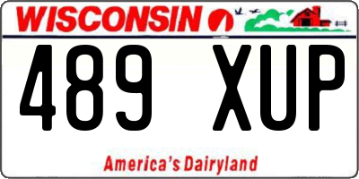 WI license plate 489XUP