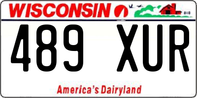 WI license plate 489XUR