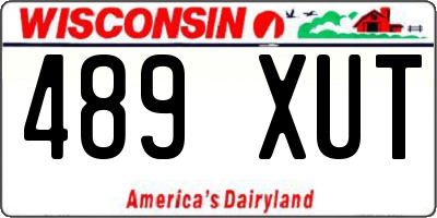 WI license plate 489XUT