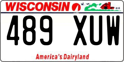 WI license plate 489XUW