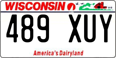 WI license plate 489XUY