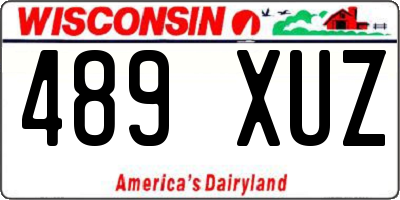 WI license plate 489XUZ