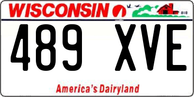 WI license plate 489XVE