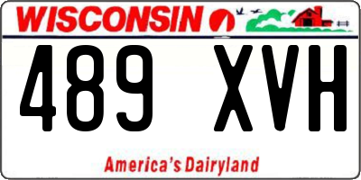 WI license plate 489XVH