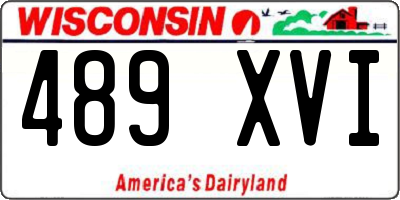 WI license plate 489XVI