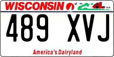 WI license plate 489XVJ