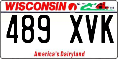 WI license plate 489XVK