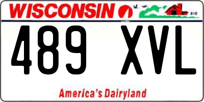 WI license plate 489XVL