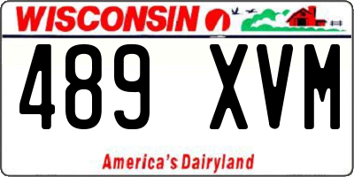 WI license plate 489XVM